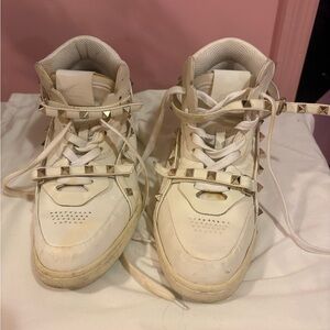 Valentino Garavani White Studded Sneakers